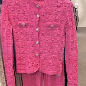 Women two piece pink pant suits